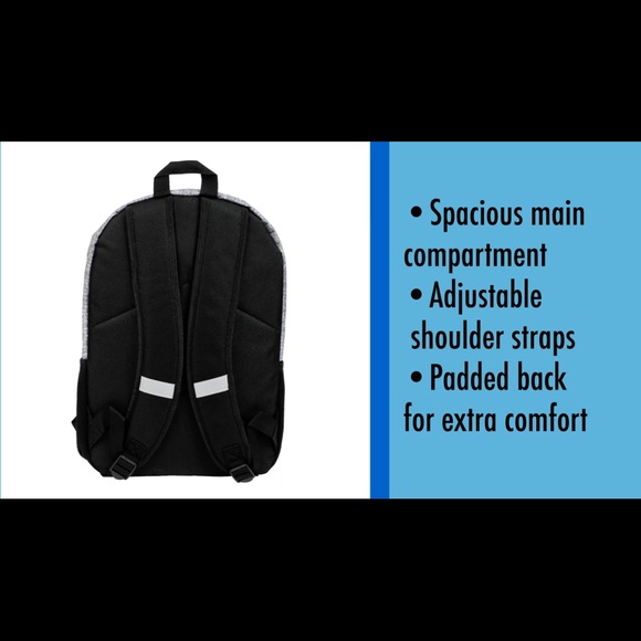 LICENSED Bioworld ROBLOX Black Gray Logo Laptop Backpack Bag - Picture 4 of 10